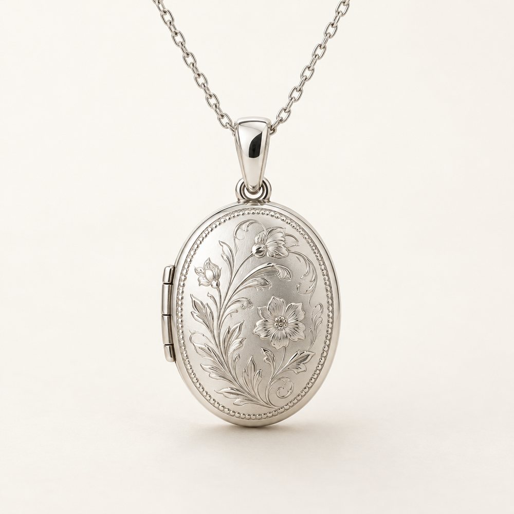 Engraved Oval Locket